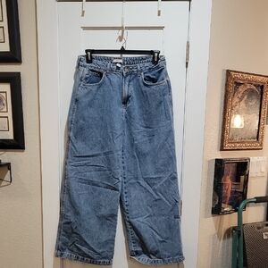 Forever 21 Blue Extra Wide Leg Jeans Size 30